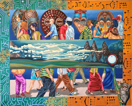 PIETRO LEMBO Dove andiamo olio su tela cm 80x100