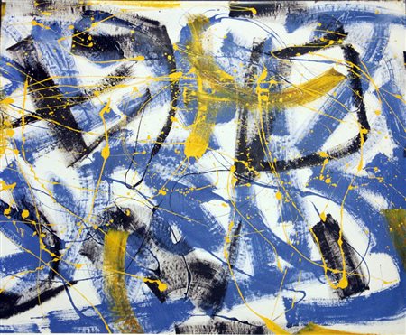 ALEX CAMINITI Punti di rottura smalto su tela cm 140x165