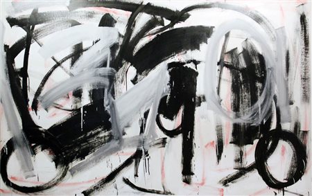 ALEX CAMINITI Punti di rottura smalto su tela cm 140x245