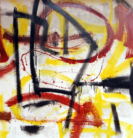 ALEX CAMINITI Punti di rottura smalto su tela cm 140x140