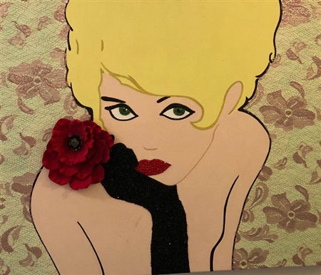 ROBERTO GUARINIELLO Jasmine Tecnica mista acrilico, tessuto, pizzo, swarovski...