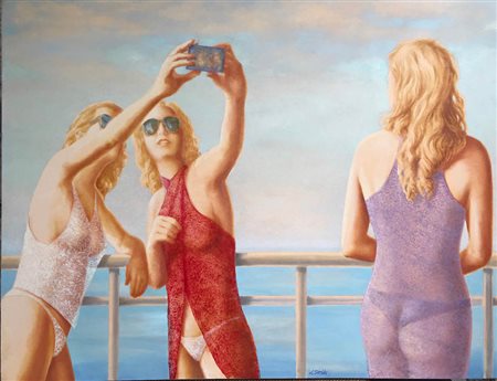 LELLO ZITO Selfie olio su tela cm 80x100