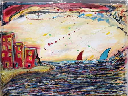 ROVI Metropoli Marina Tecnica mista su tela cm 60x80