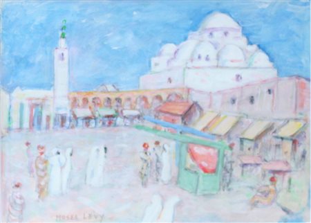 LEVY MOSES, Senza titolo, Olio su tela Anni 30 Dim. 25x33 Parere positivo in...