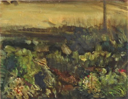 ANNIGONI PIETRO (MILANO 1910 FIRENZE 1988), Senza titolo, Olio su tela Dim....