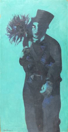 AIMONE NINO (TORINO 1932 2005), Lo spazzacamino di Sigmaringen, Olio su tela...