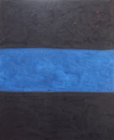 BERLINGERI CESARE (CITTANOVA 1948), Orizzonte cobalto, Olio e tecnica mista...