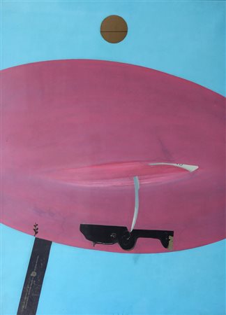 DANGELO SERGIO (MILANO 1932), Composizione, Olio su tela Dim. 90x80