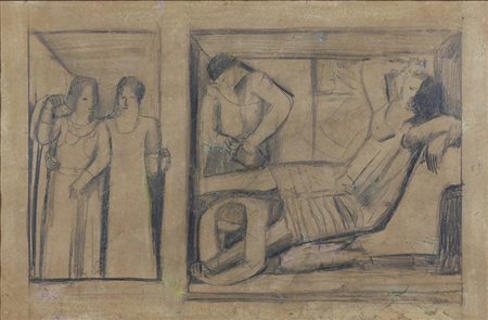 MARINI MARINO (PISTOIA 1901 VIAREGGIO 1980), Studi per bassorilievo, Matita...