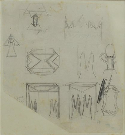 DEPERO FORTUNATO (TRENTO 1892 ROVERETO 1960), Senza titolo, Disegno su carta...