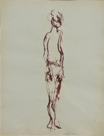 TRECCANI ERNESTO (MILANO 1920 MILANO 2009), Senza titolo, Tecnica mista su...