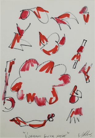 DANGELO SERGIO (MILANO 1932), Origami senza neve, Tecnica mista su carta Dim....