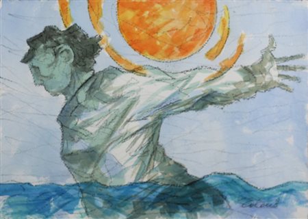 TALANI GIAMPAOLO (SAN VINCENZO 1955), L'ombra che saluta, Tecnica mista su...