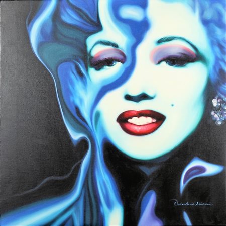 MARRA VALENTINO (LECCE 1956), Orchidea blu, Olio su tela Anno 2013 Dim. 60x60...