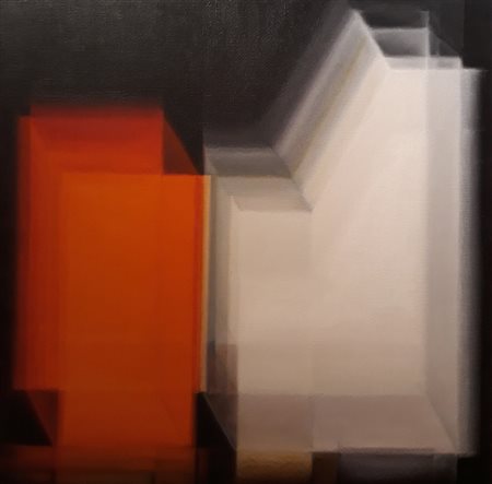 DIOFILI GIULIANO (LA SPEZIA 1948), Geometrie interiori, Olio su tela Anno...