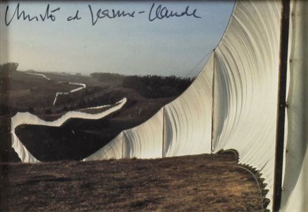 CHRISTO (Gabrovo 1935), Senza titolo, Cartolina autografa Dim. 10x14 Firmato...