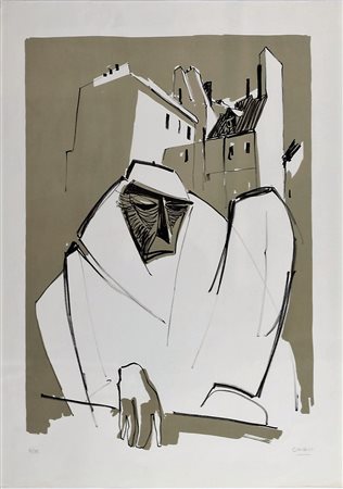 CRALI TULLIO (IGALO 1910 MILANO 2000), Senza titolo, Litografia Dim. 69x48...