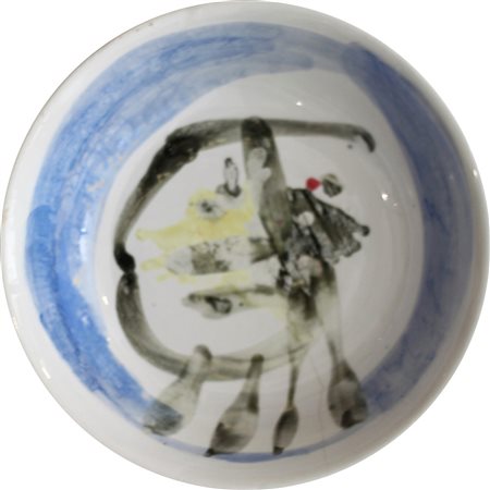 DANGELO SERGIO (MILANO 1932), Senza titolo, Piatto in ceramica smaltato Anno...