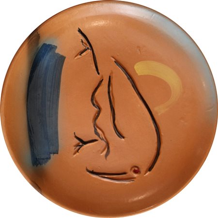 DANGELO SERGIO (MILANO 1932), Il piatto dell'estate, Piatto in ceramica...