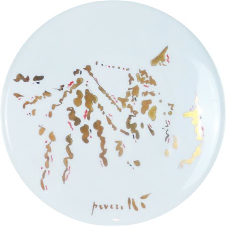 PEVERELLI CESARE (MILANO 1922 PARIGI 2000), Senza titolo, Piatto in ceramica...