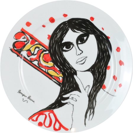 BORRA POMPEO (MILANO 1898 MILANO 1973), Senza titolo, Piatto in ceramica...