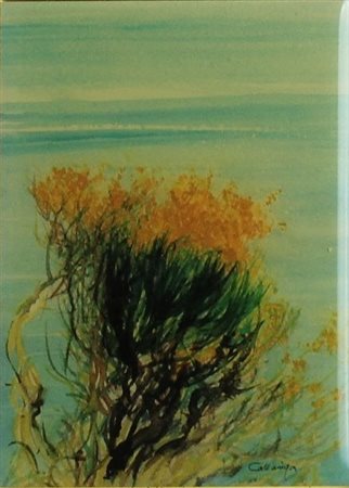 CAZZANIGA GIANCARLO (MONZA 1930 MONZA 2013), Ginestre sul mare,...