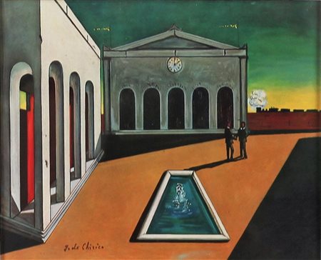 DE CHIRICO GIORGIO (VOLO 1888 ROMA 1978), La partenza dell'amico, Opera...