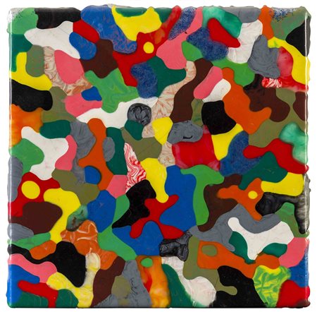 DAVIDE NIDO (1966 - 2014) Tutto in un quadro 2008 Colle viniliche su tela 30...