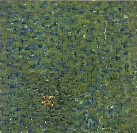 PAOLO SERRA (1946) Senza titolo 1986 Encausto, polvere di marmo e oro su...