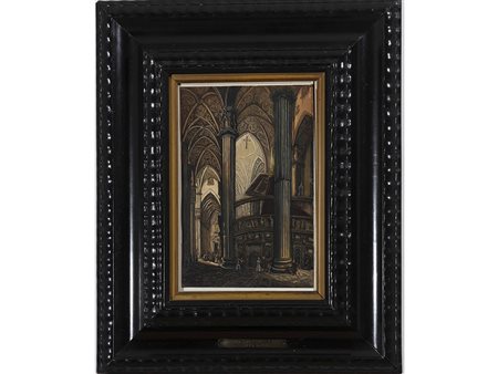 Giuseppe Gallizioli (1864-?) Interno Duomo 24,5x16,2 cm Acquarello su carta