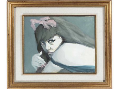 Firma illeggibile (XX secolo) Susanna 40x50 cm Olio su tela