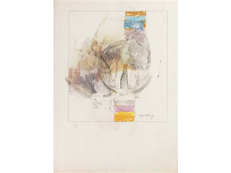 Giorgio Bellandi (1931–1976) Senza titolo 70x50 cm Tecnica mista su carta