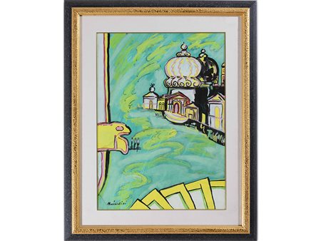 Remo Brindisi (1918–1996) Venezia 69x49 cm Tempera su carta