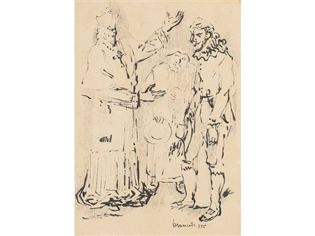 Brancato (XX secolo) Senza titolo 35x23 cm China su carta