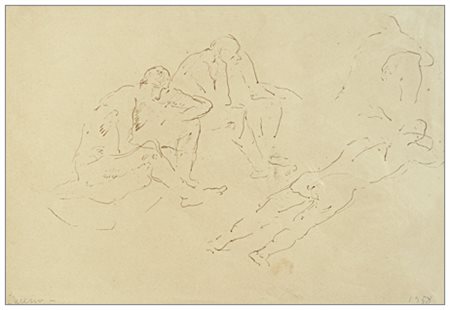 FELICE CARENA Cumiana 1879 – Venezia 1966 Senza titolo 1958 Inchiostro su...