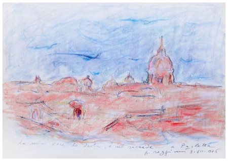 PINO REGGIANI Forlì 1937 La mia voce lo desta e mi sorride 1976 Pastelli...