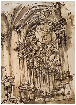 EMILIO VEDOVA Venezia 1919 – Venezia 2006 Architettura veneziana 1935 ca....