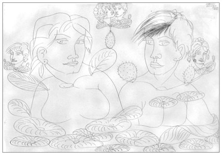 TONO ZANCANARO Padova 1906 – Padova 1985 Carusi siciliani 1961 Inchiostro su...