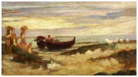 SPARTACO CARLINI Pisa 1884 – Pisa 1949 Senza titolo Olio su tavola 13 x 25,3....