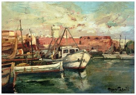 RENZO CASALI Livorno 1897 – Livorno 1977 Senza titolo 1960 Olio su tavola 25...