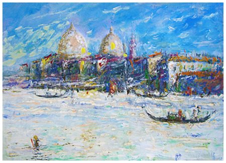 FEDERICO CRESCI Livorno 1941 Senza titolo Olio su cartone pressato 50 x 70....