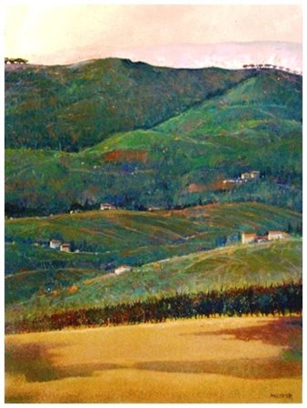 CLAUDIO PELISSIER (Claudio Pelissero) Pisa 1944 - Livorno 2011 Campagna Olio...