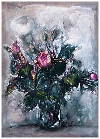 RENATO SANTINI Viareggio 1912 – Viareggio 1995 Le rose 1966 Olio su tela...