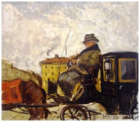 LUIGI SURDI Napoli 1897 – Roma 1959 Senza titolo 1932 Olio su tavola 46 x 54....