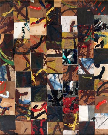 REMO BIANCO 1922 - 1988 Ricostruzione 225, 1960 Tecnica mista e collage su...