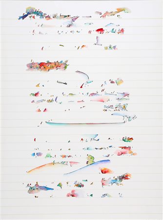 JOHN DOWELL 1941 Blow bird, 1972 Inchiostro e acquerelli su carta, cm. 73 x...