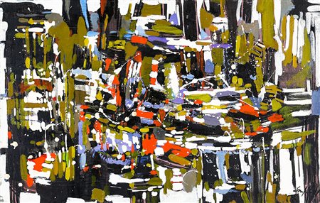 ANTONIO SANFILIPPO 1923 - 1980 Senza titolo, 1953 Olio su tela, cm. 45 x 70...