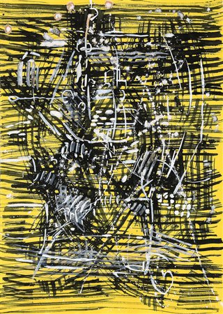 ANTONIO SANFILIPPO 1923 - 1980 Senza titolo, 1954 Tempera su carta, cm. 50 x...