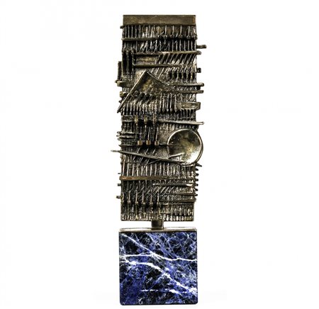 ARNALDO POMODORO 1926 Progetto, 1978 Multiplo, scultura in argento con base...