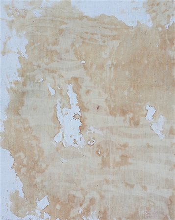 HERMANN NITSCH 1938 Senza titolo, 1983 Sangue su tela, cm. 62 x 50 Firmato e...